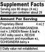 Calm Adapt 4 oz Supplement Facts