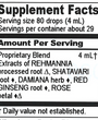 Women's Adapt 4 oz Supplement Facts