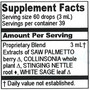 Men's Prostate Tonic 4 oz Supplement Facts