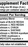 Seven Precious Mushrooms 4 oz Supplement Facts