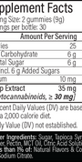 HEMP OneThirteen Sour Gummies Watermelon Cherry 60 Gummies Supplement Facts