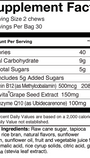 SuperGrapes Heart Chews  60 Chews Supplement Facts