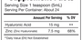 Hyaluronic Acid + Zinc 4 fl oz Supplement Facts