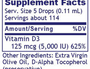 D3 Serum 0.43 fl oz Supplement Facts