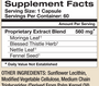More Milk® Moringa 60 Capsules Supplement Facts