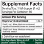 Lion's Mane Extract 2 fl oz Supplement Facts