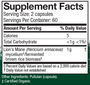 Lion's Mane 120 Capsules Supplement Facts