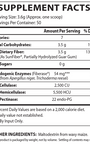 TruFiber 50 Servings Supplement Facts