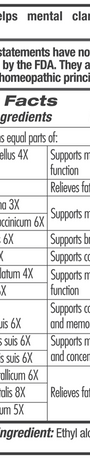 Guna Healthy Brain 1 fl oz Supplement Facts