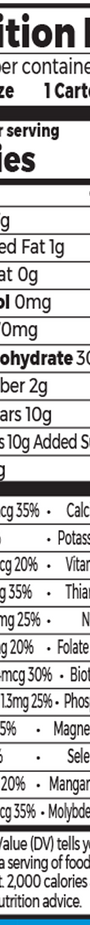 Vegan Organic Nutrition Shake Smooth Chocolate Single Serving Pack Supplement Facts