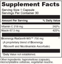 NAD+ ACTIVATE 30 Capsules Supplement Facts