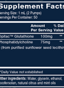 Liposomal Glutathione 1.7 fl oz Supplement Facts