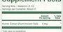 ION* Gut Support 8 fl oz Supplement Facts