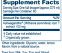 Kids Ashwagandha Drops 2 fl oz Supplement Facts
