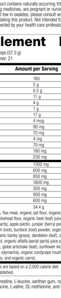SP Detox Balance™ Chai, 27.6 oz., Rev 07 Supplement Facts