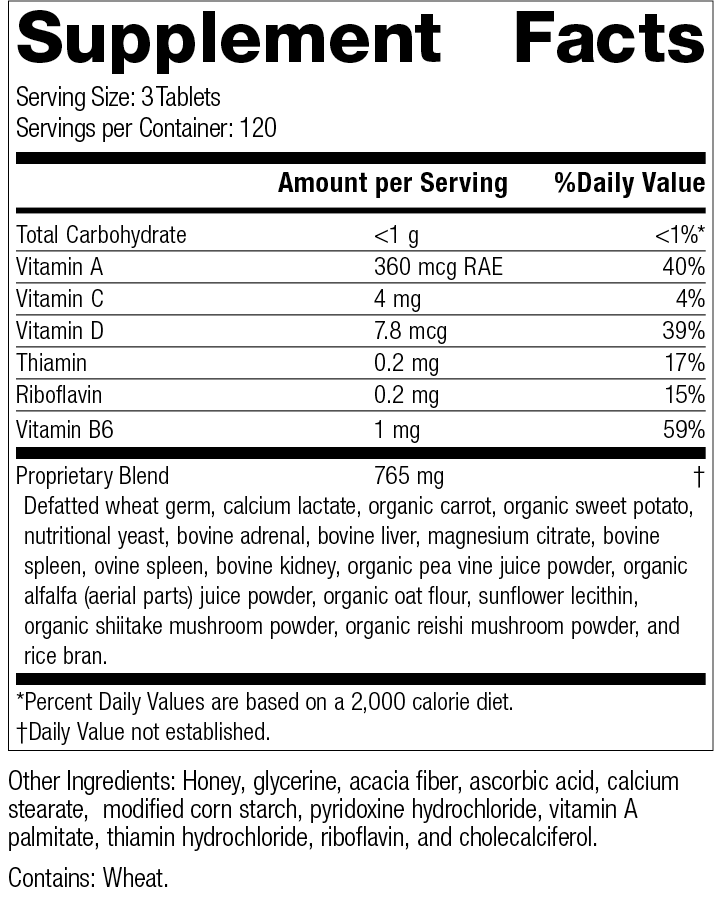 Catalyn, 360 tablets, Supplement Facts