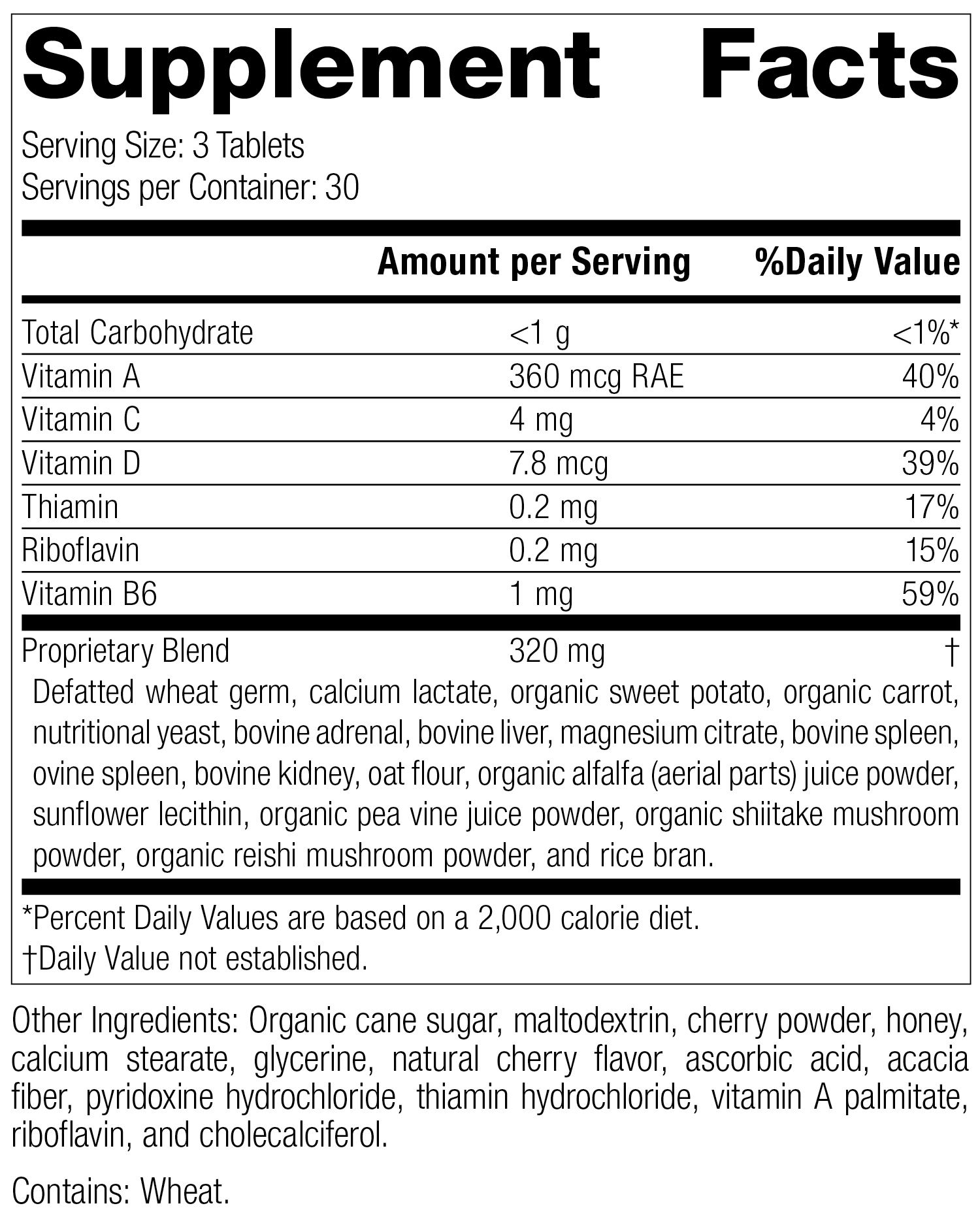 Catalyn® Chewable, 90 Tablets, Rev 18 Supplement Facts