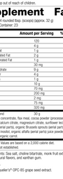 SP Complete® Chocolate, 26 Ounces, Rev 05 Supplement Facts
