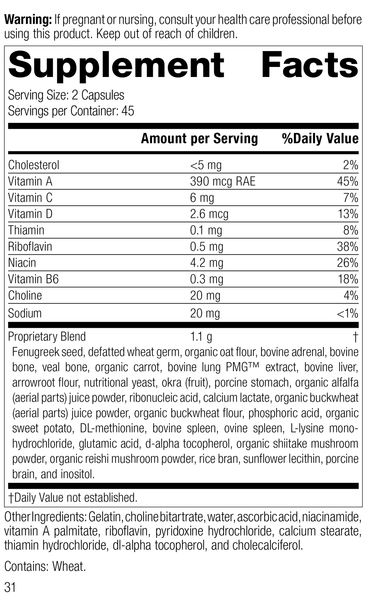 Emphaplex®, 90 Capsules, Rev 29 Supplement Facts