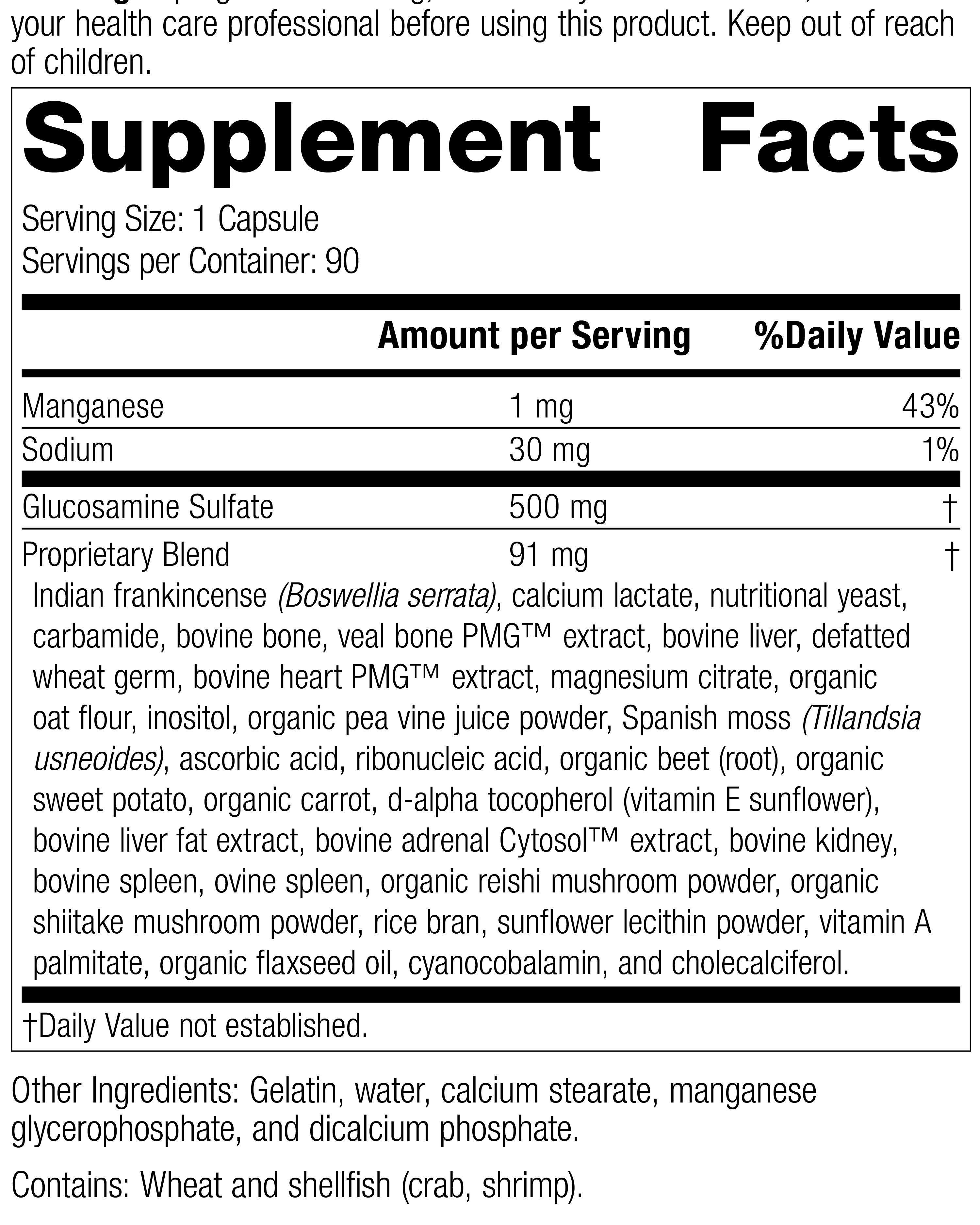 Glucosamine Synergy®, 90 Capsules, Rev 16 Supplement Facts