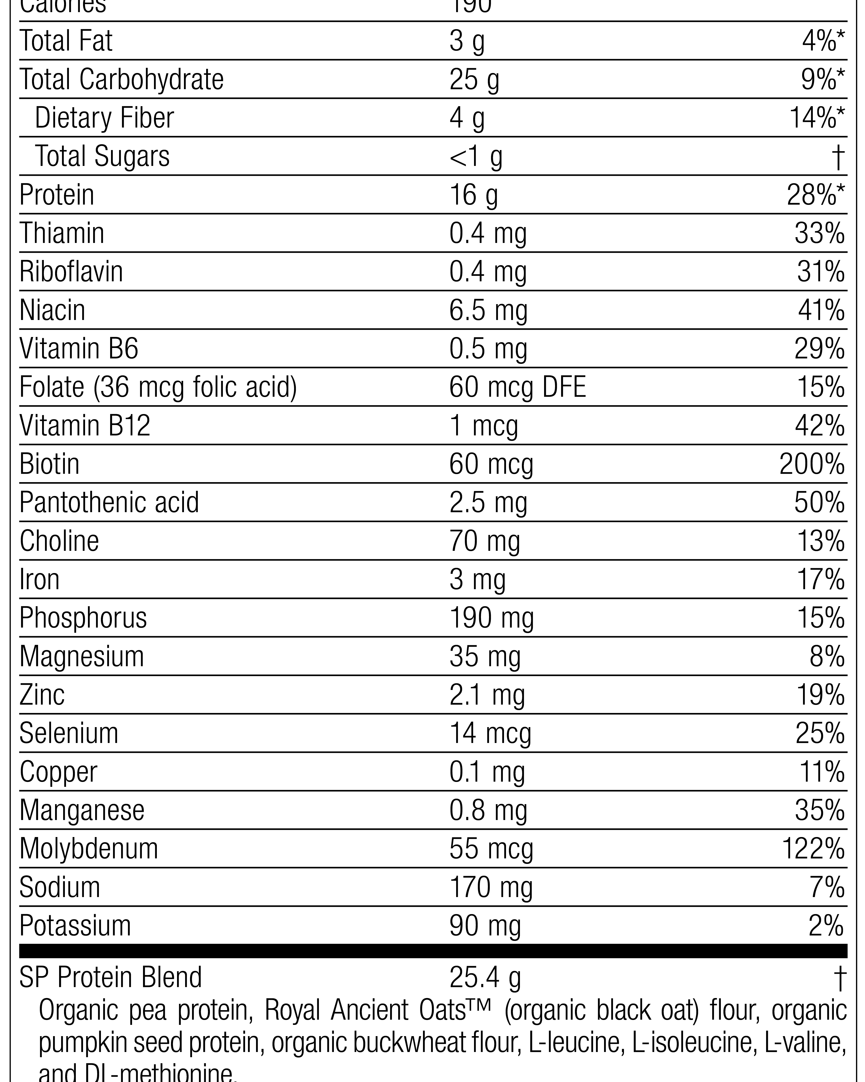 Glucose Assist Vanilla label image revision 2.