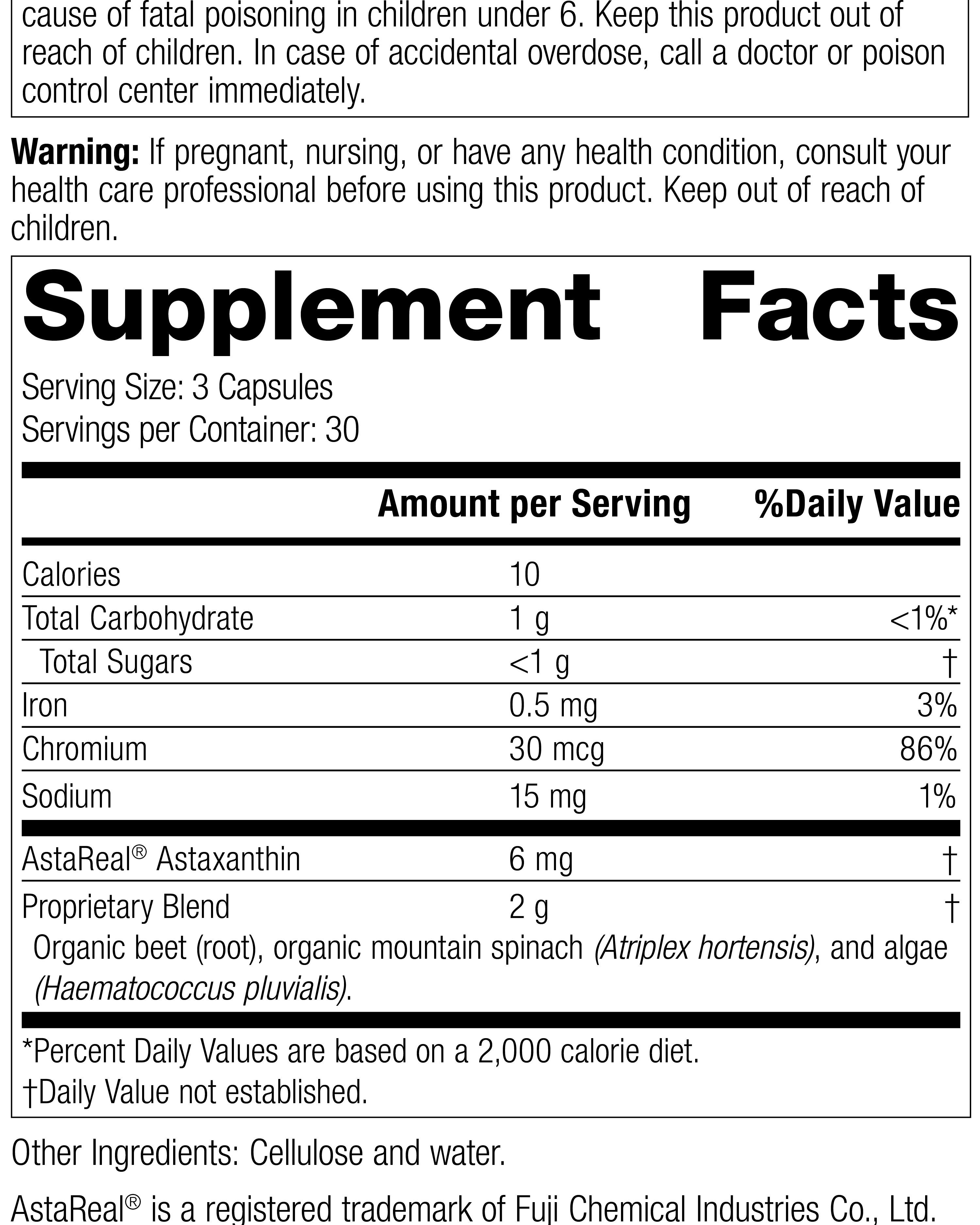 Rev 01 of Nutrition Label