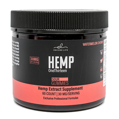 HEMP OneThirteen Sour Gummies Watermelon Cherry 60 Gummies