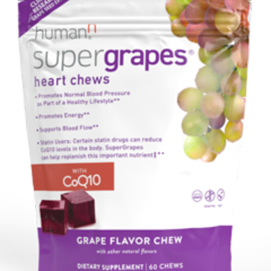 SuperGrapes Heart Chews  60 Chews