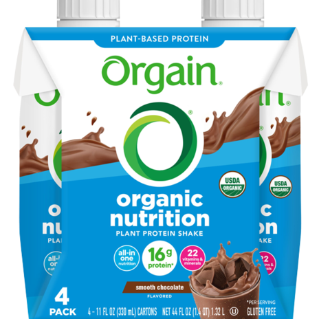 Vegan Organic Nutrition Shake Smooth Chocolate 4 Pack