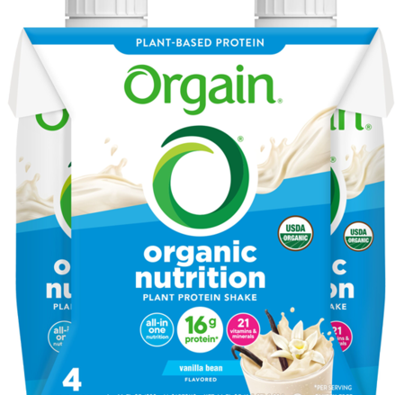 Vegan Organic Nutrition Shake Sweet Vanilla Bean 4 Pack