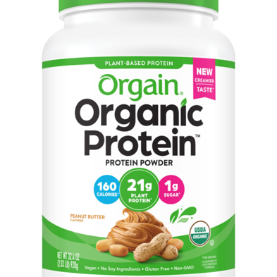 Organic Protein Powder Plant Based Peanut Butter 20 Servings