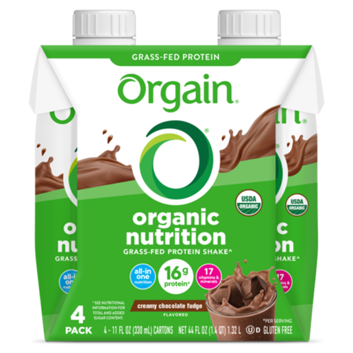 Organic Nutrition Shake Creamy Chocolate Fudge 4 Pack