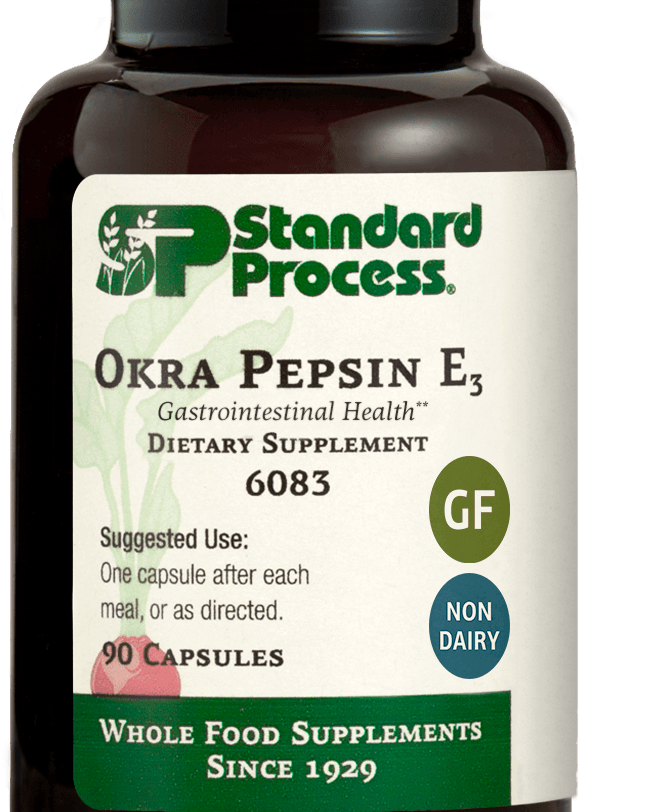 Okra Pepsin E3, 90 Capsules