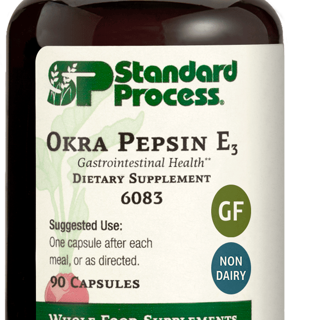 Okra Pepsin E3, 90 Capsules