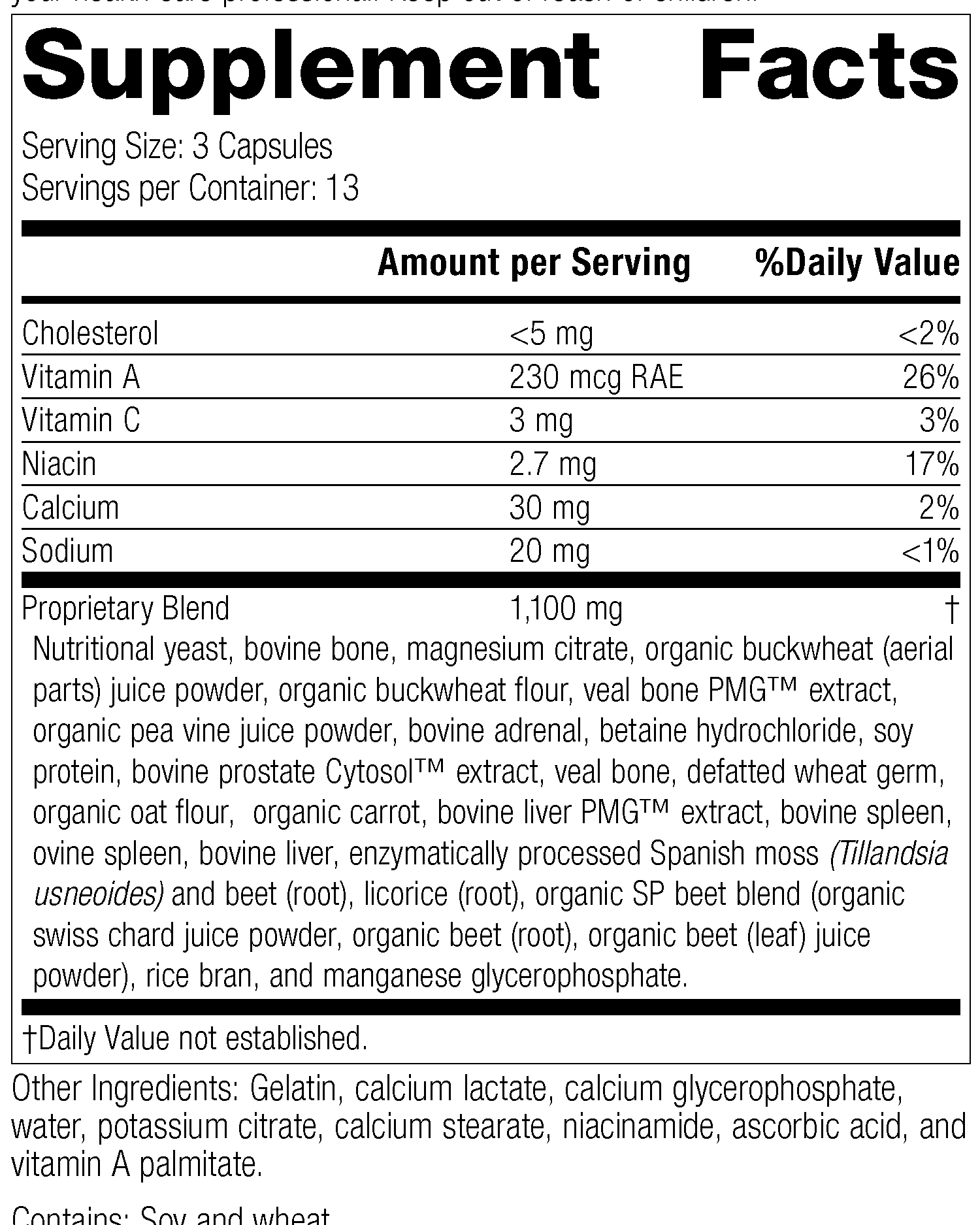 Rumaplex®, 40 Capsules, Rev 23 Supplement Facts