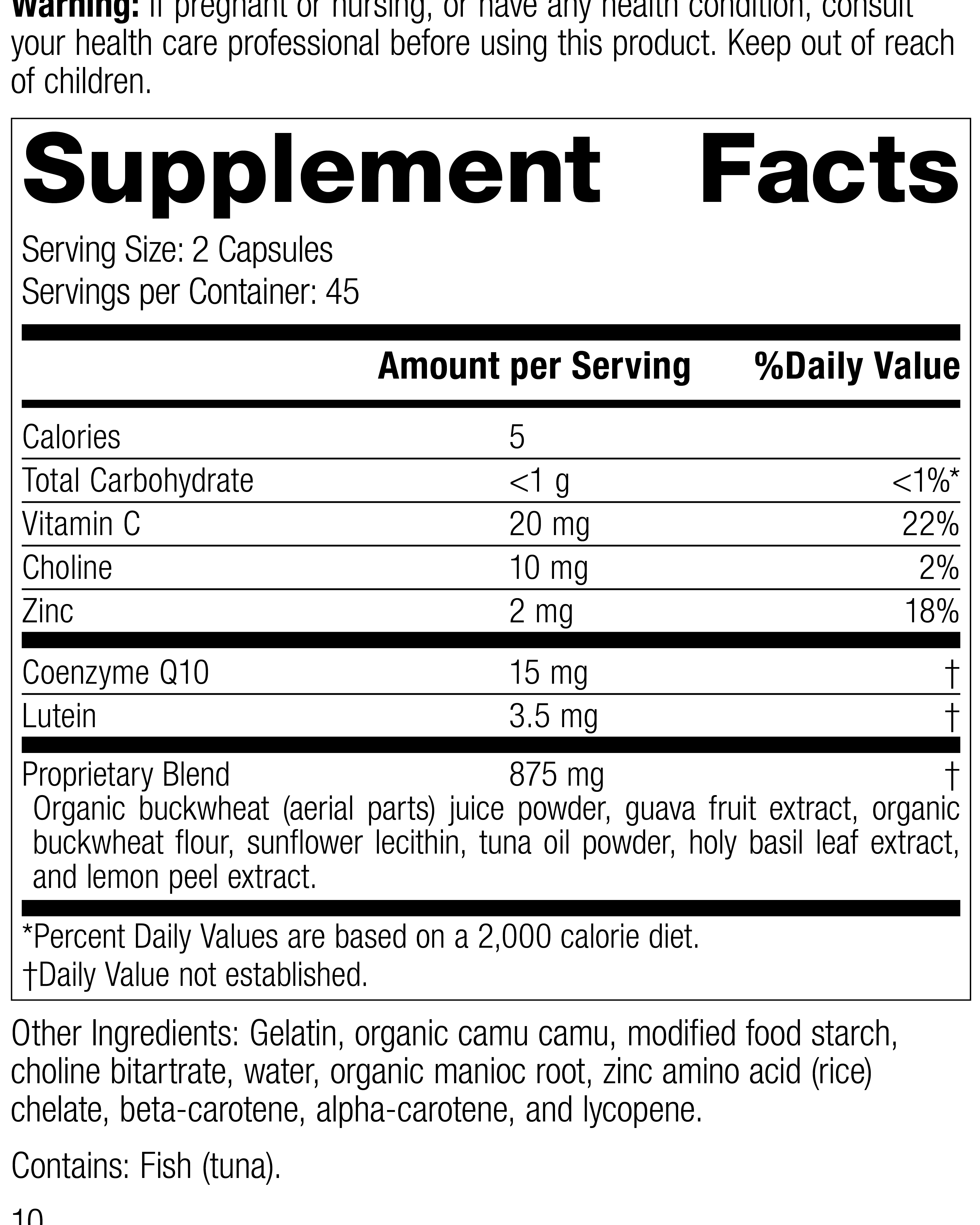 Regeneplex, Rev 07 Supplement Facts