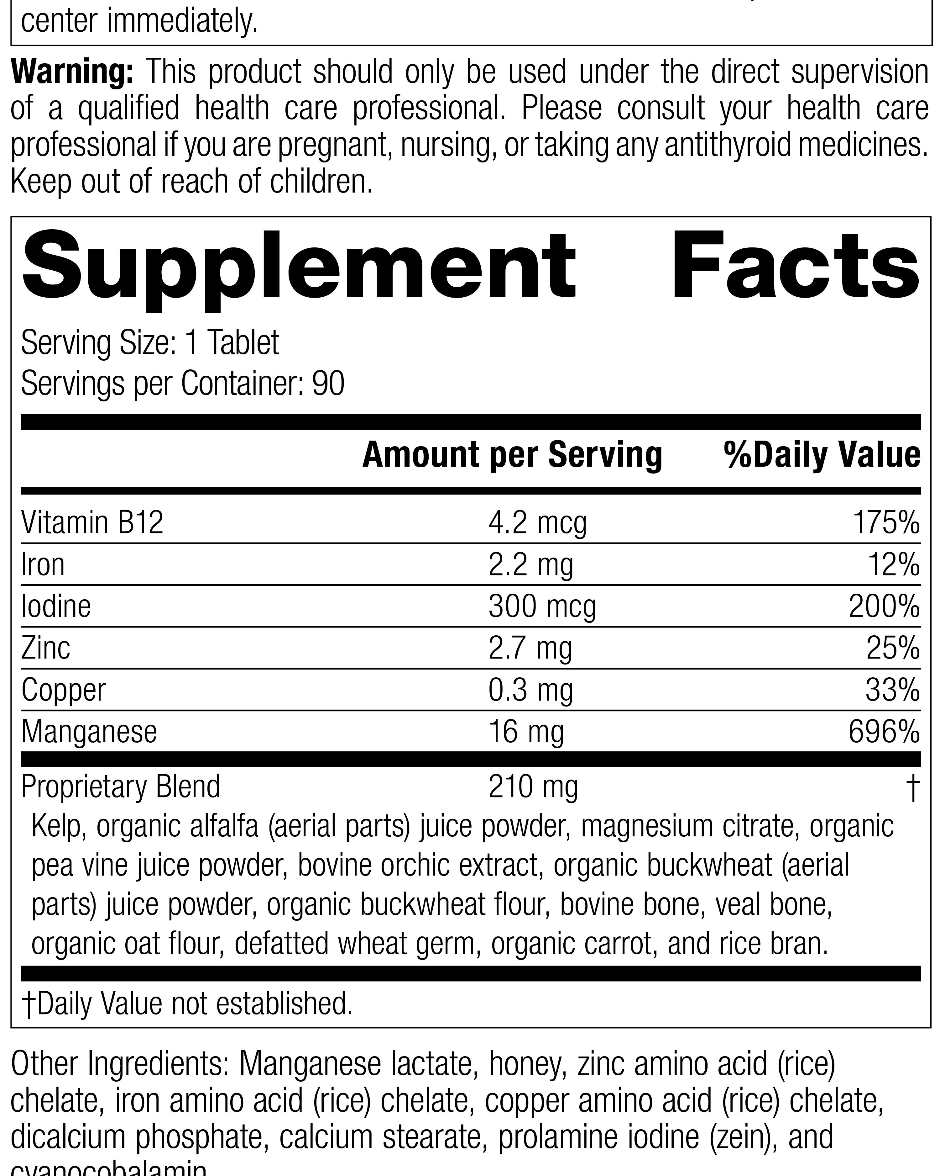 Trace Minerals-B12 R11 90 Tablets Label Image