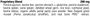 supplement fact label