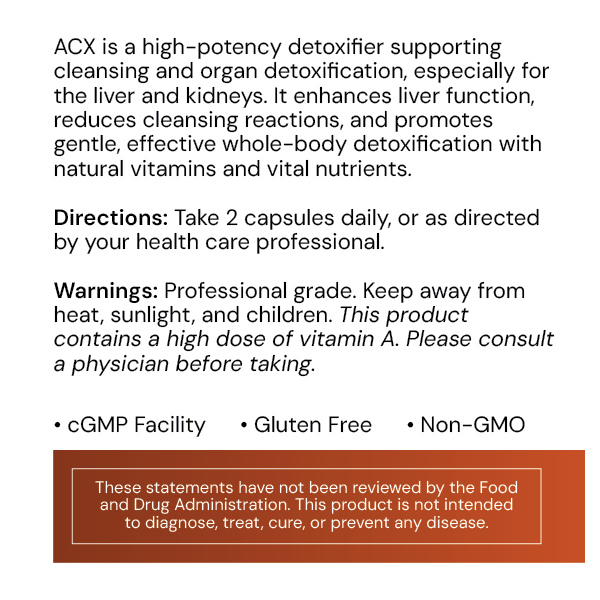 Systemic Formulas ACX – Advanced Cellular Recovery & Immune Support, 60ct
