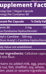 Acetyl L-Carnitine 60 Capsules Supplement Facts