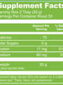 Beef Gelatin 23 Servings Supplement Facts