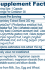 BronchoTone 90 Capsules Supplement Facts