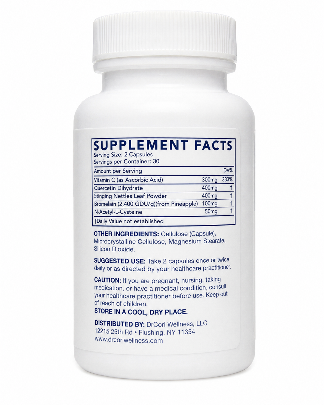 Dr.Cori ClearHist™ - Daily Support for a Healthy Histamine Response & Immune Balance, 60ct