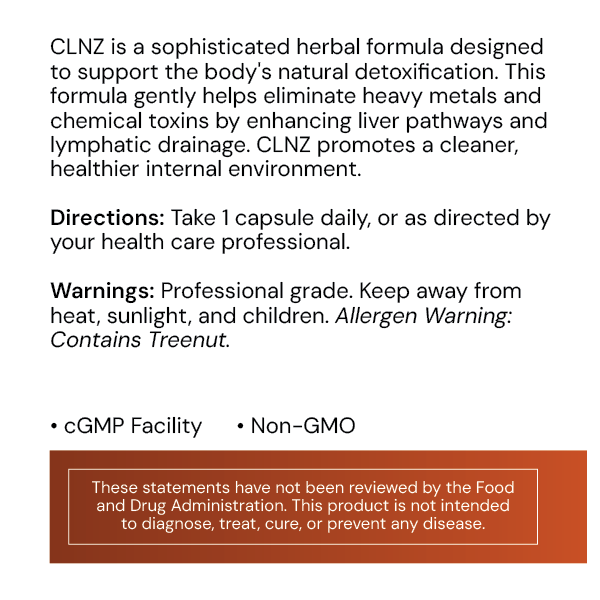 Systemic Formula CLNZ – Advanced Detox & Cellular Cleansing Support, 60 Capsules