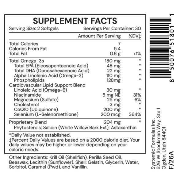 Systemic Formulas CVO – Cardiovascular, Circulation & Heart Health Support (60 Capsules)
