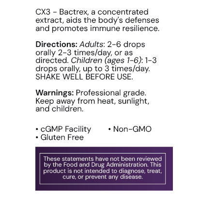 Systemic Formulas CX3 Bactrex .5 fl oz