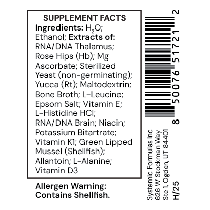 Systemic Formulas CX5 Liquid - Nutritional support for the normal production of new, healthy cells