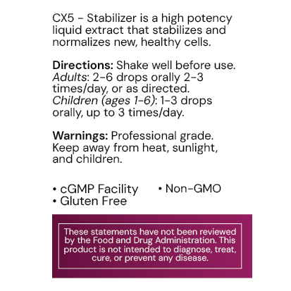 Systemic Formulas CX5 Liquid - Nutritional support for the normal production of new, healthy cells