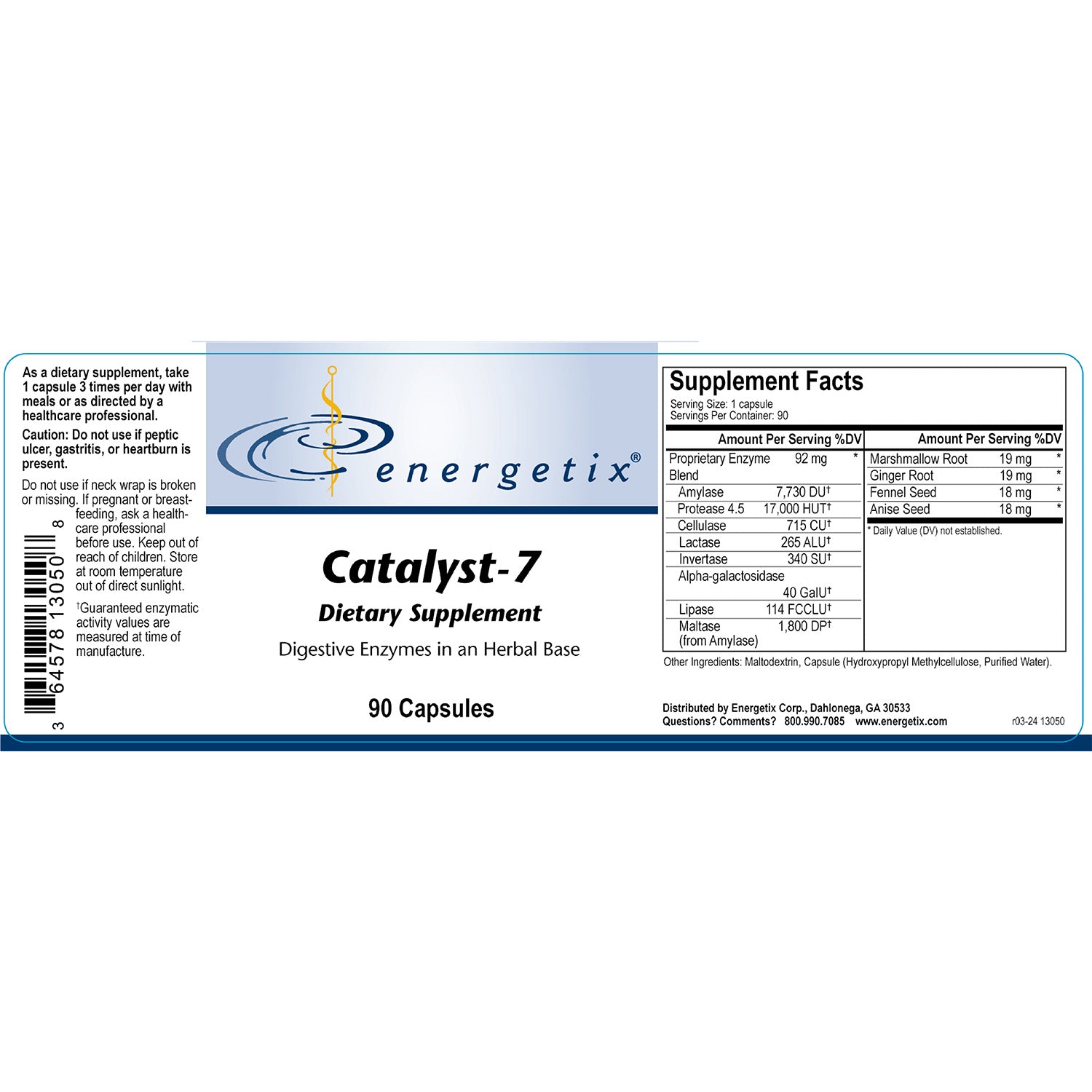 Energetix Catalyst 7 Capsules – Digestive Enzymes & Herbal Support (90 Capsules)