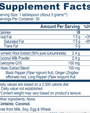 CoCurcumin 30 Servings Supplement Facts
